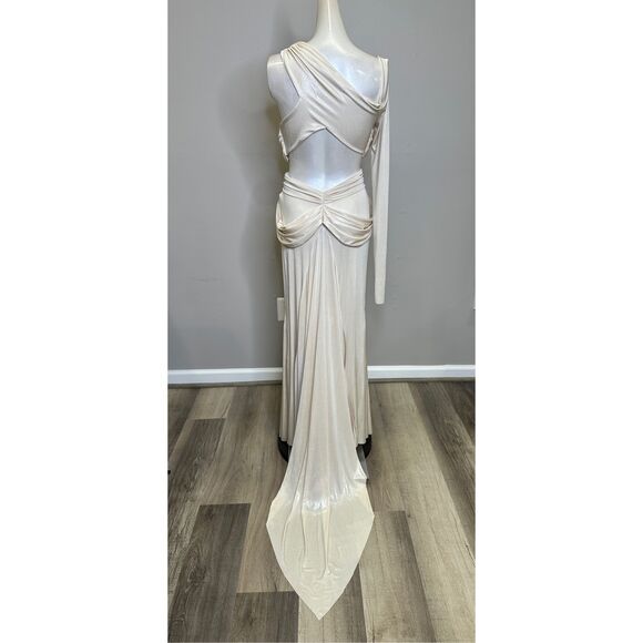 Di Petsa Golden Moonlight Dress in Metallic Gold Size XL $2030 - Picture 10 of 15